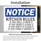 Signmission Kitchen Rules If You Spill It Wipe It If, 5 in W x Rectangle, Vinyl Decal OS-2PACK-NS-D-35-L-13908 - alternate 5